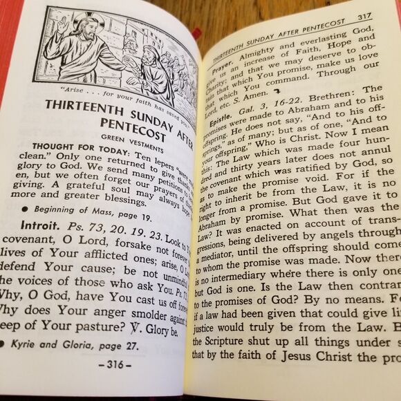 St Joseph Sunday missal large print confraternity version 1964 vintage - Picture 11 of 11